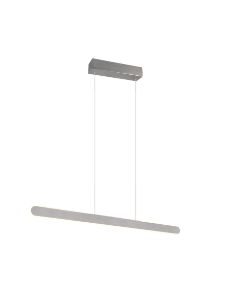 Trio – Helios – Suspension LED tactile réglable en hauteur, aluminium brossé