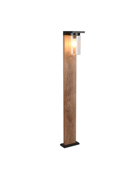 Trio – Ardila – Potelet LED extérieur avec détecteur de crépuscule, design bois