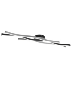 Trio – Blaze – Plafonnier LED 1xSMD, aluminium brossé et noir mat, variateur de luminosité