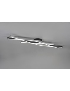 Trio – Blaze – Plafonnier LED 1xSMD, aluminium brossé et noir mat, variateur de luminosité 2