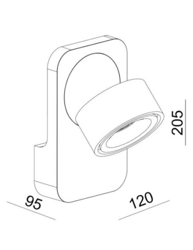 Applique intérieure  murale  Led orientable Uni II - Deko Light Leluminaireled.com