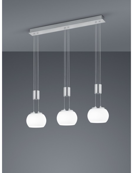 Trio – Madison – Suspension LED 3x900lm, 3000K, variateur SWITCH, design élégant