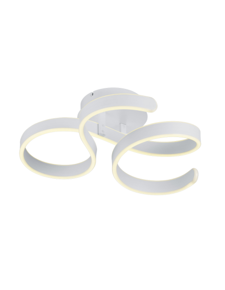 Trio – Francis – Plafonnier LED 40W, 4650lm, blanc mat, réglable avec interrupteur