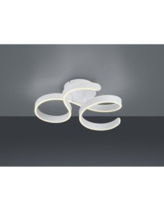 Trio – Francis – Plafonnier LED 40W, 4650lm, blanc mat, réglable avec interrupteur 2