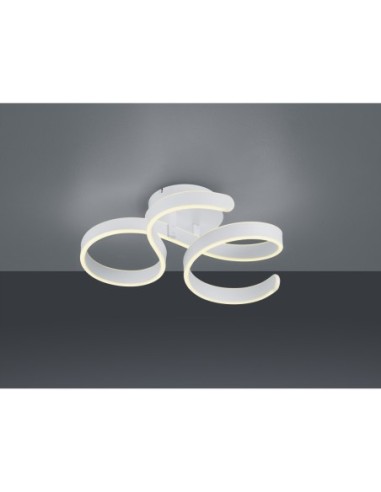 Trio – Francis – Plafonnier LED SMD 40W, 4650lm, 3000K, variateur SWITCH, blanc mat