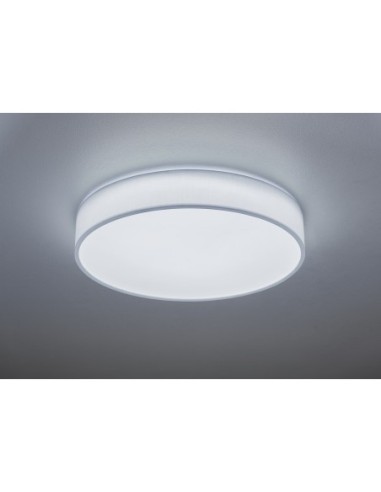 Plafonnier LED SMD, 42W, 4900lm, 3000-5000K, Tissu Blanc intérieur | Trio