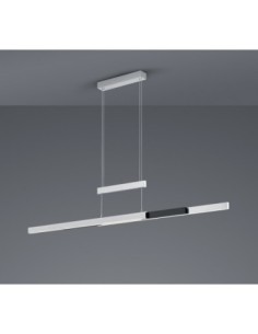 TRIO TRAJAN – Suspension LED tactile, 45W, 5300lm, 2700–5000K, extensible 95–150 cm, aluminium/noir 2