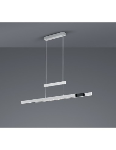 TRIO TRAJAN – Éclairage suspendu LED avec réglage tactile, lumière directe/indirecte, hauteur modulable