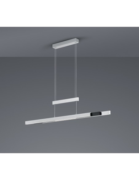 TRIO TRAJAN – Éclairage suspendu LED avec réglage tactile, lumière directe/indirecte, hauteur modulable