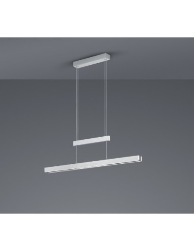 Suspension LED 45W réglable aluminium et noir - Trio - Trajan