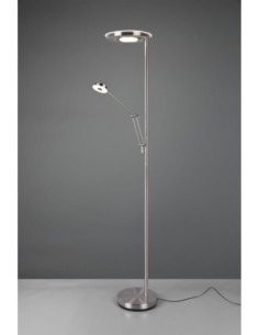 Trio Barrie – Lampadaire LED 32W avec liseuse, dimmable, 2700/4000K, nickel mat 2