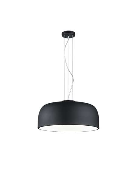 Trio Baron – Suspension 4xE27, max. 40W, noir et blanc, diffuseur acrylique