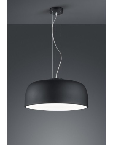 Trio Baron – Luminaire suspendu 4xE27, design moderne, métal noir, Ø52 cm