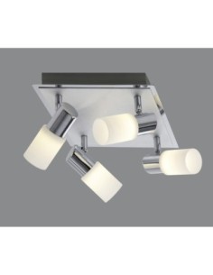 Trio Clapton – Spot LED 4x4,3W, 430lm, 3000K, plafond chromé, verre blanc mat 2