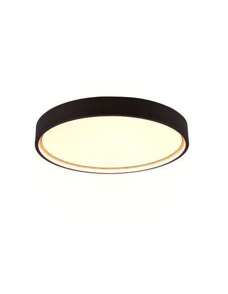 Trio DOHA – Plafonnier LED 29W, 3260lm, 2300-4000K, design minimaliste, noir mat et acrylique