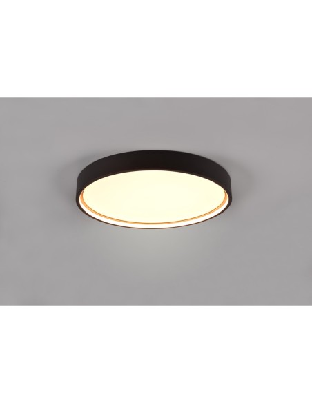 Trio DOHA - Plafonnier LED 29W, 3260lm, 2300-4000K, ajustable, noir mat, éclairage moderne