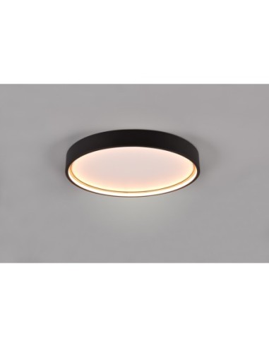 Trio DOHA – Plafonnier LED 29W, 3260lm, couleur ajustable 2300-4000K, design noir mat