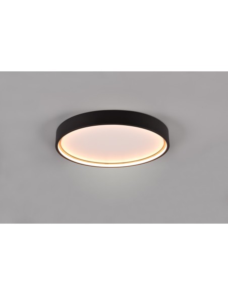 Trio DOHA – Plafonnier LED 29W, 3260lm, couleur ajustable 2300-4000K, design noir mat