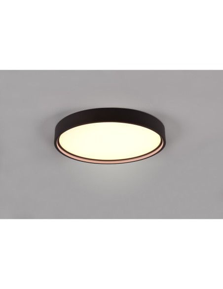 Plafonnier LED 29W 3260 lm 2300+3000+4000K noir mat - Trio - Doha