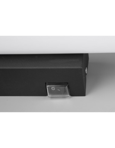 Trio Mattimo – Applique LED 8,6W, 880lm, 3000K, éclairage salle de bain IP44, noir mat