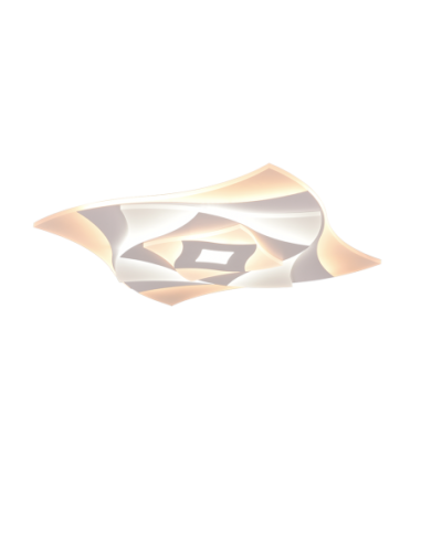 Trio Akita – Plafonnier LED 56W, 6550lm, 3000-6500K, avec télécommande et mémoire, design géométrique