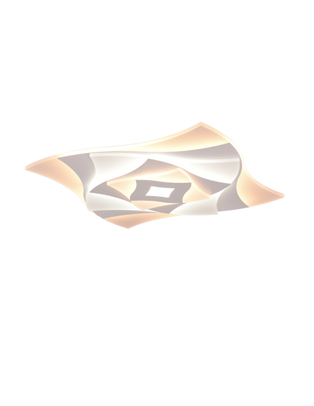 Trio Akita – Plafonnier LED 56W, 6550lm, 3000-6500K, avec télécommande et mémoire, design géométrique