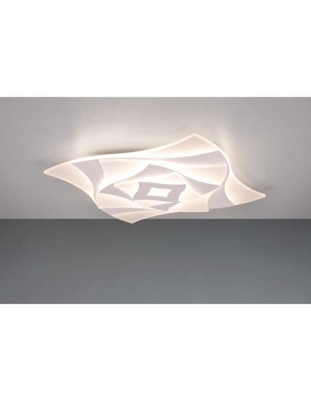 Trio Akita – Plafonnier moderne LED 56W, variation de lumière de 3000 à 6500K, 6550lm, télécommande incluse