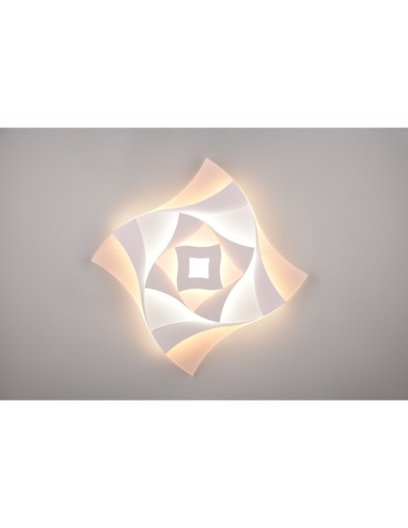 Plafonnier Led 3000–6500K 48x48cm Télécommande Blanc – Trio – Akita