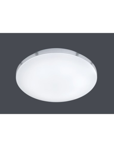 Trio Apart – Luminaire de plafond LED 22W, 2500lm, IP44, blanc acrylique, pour espaces humides