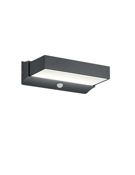Trio Cuando – Applique LED extérieure 11W avec détecteur, lumière haut/bas, IP54, anthracite