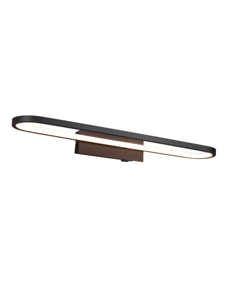 Trio gianni – applique LED 22W 2700lm, 3000K, IP44, noire, idéale pour salle de bains