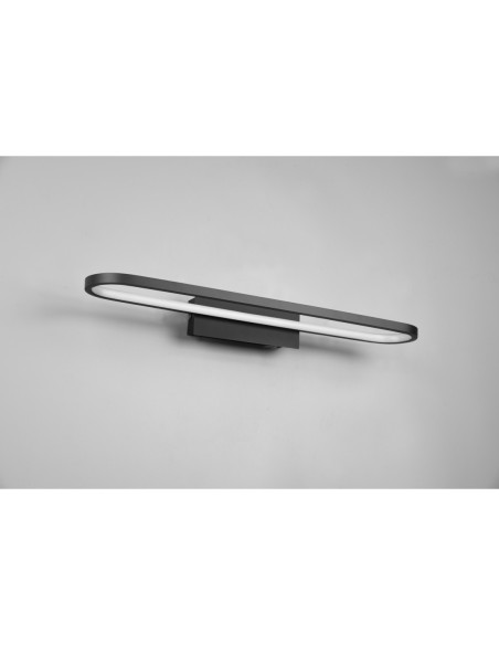 Trio gianni – applique étanche IP44, noir mat, lumière blanche chaude 3000K, 22W