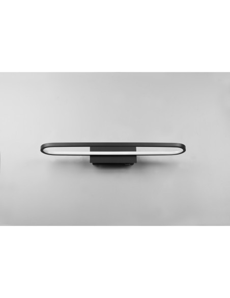 Applique murale LED 22W noir mat IP44 salle de bain 3000K - Trio - Gianni