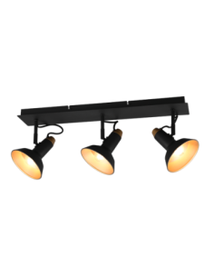 Trio roxie – spot 3xE14 max 10W, métal noir mat, orientable, design moderne