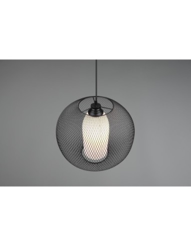 Trio Filo – Suspension élégante, douille E27, métal noir & verre, pour ampoule LED
