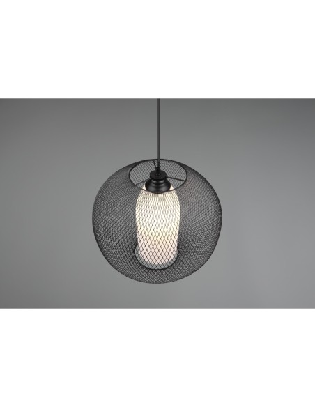 Trio Filo – Suspension élégante, douille E27, métal noir & verre, pour ampoule LED
