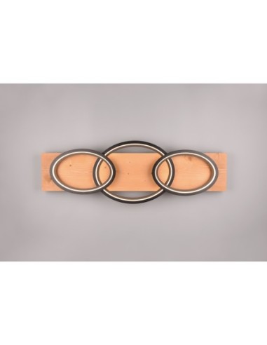 Plafonnier LED 40W 4700lm 3000K Noir Mat avec variateur – Trio - Barca