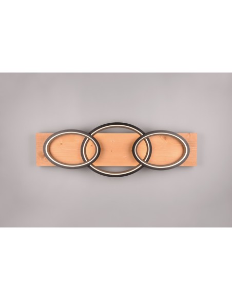 Plafonnier LED 40W 4700lm 3000K Noir Mat avec variateur – Trio - Barca