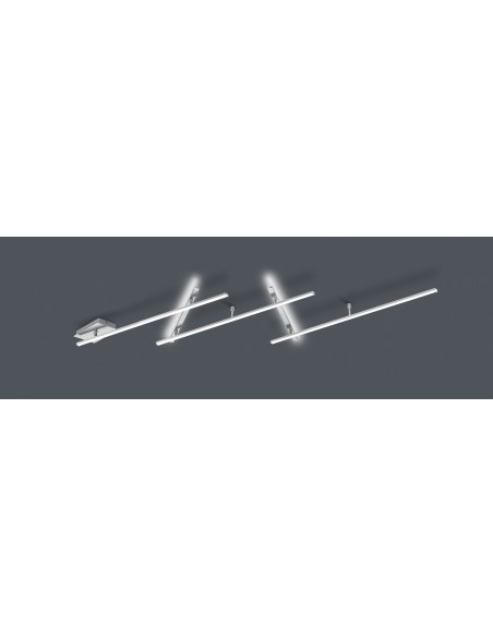 Trio INDIRA – Plafonnier design LED orientable 25W, 245 cm max, variateur 3 niveaux