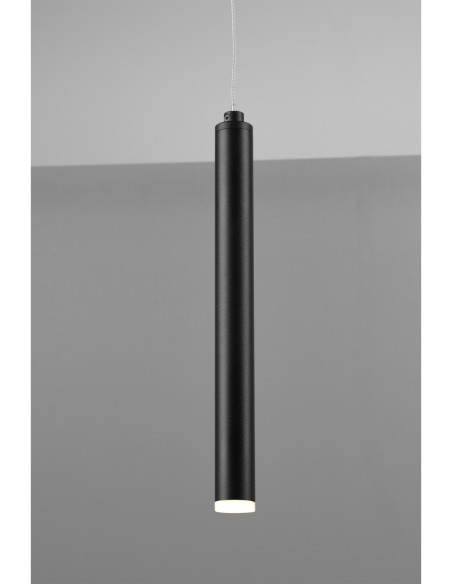 Suspension LED Intégrée 11x2,8W, 3000K, Métal Noir Mat – Trio - Tubular