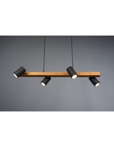 Suspension 4xGU10, Max. 35W, Métal Noir Mat  - Trio - Marley
