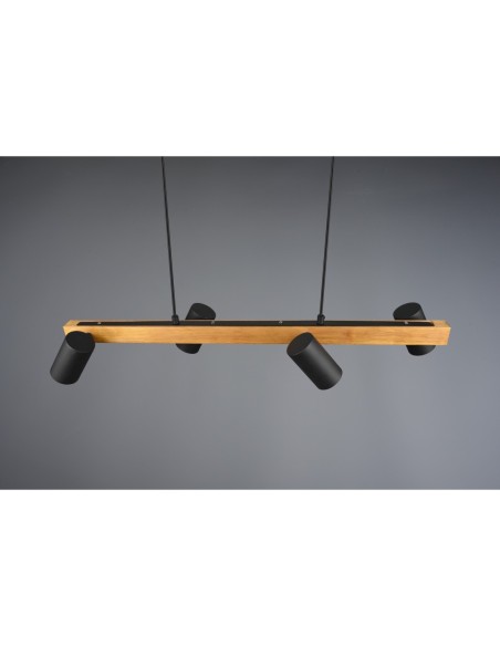 Suspension 4xGU10, Max. 35W, Métal Noir Mat  - Trio - Marley