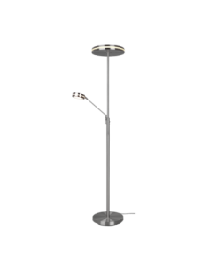 Trio Franklin – Lampadaire LED 35W + 6,5W, 4100 + 650 lm, 2700-4000K, variateur tactile, nickel mat