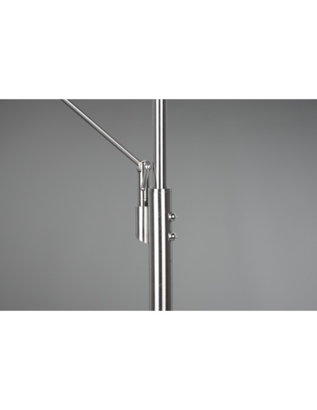 Trio Franklin – Lampadaire LED dimmable avec bras de lecture, 4100 + 650 lm, nickel mat, lumière réglable