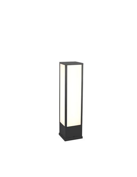 Trio Fuerte – Potelet LED extérieur 15W, 1700 lm, IP54, anthracite/blanc, design moderne