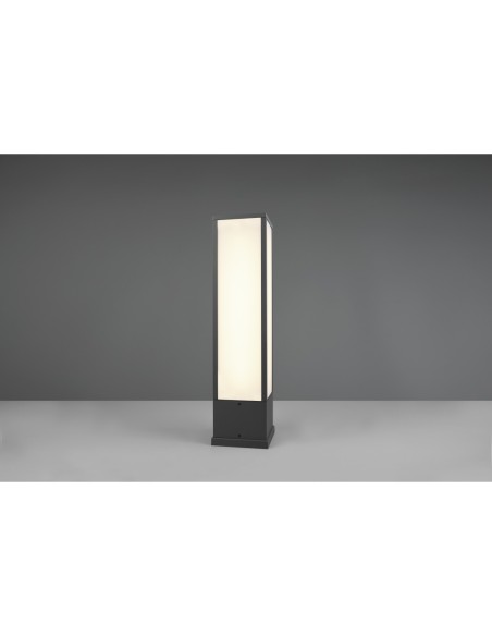 Borne extérieure LED 15W, 1700Lm, 3000K, Aluminium Anthracite - Trio - Fuerte