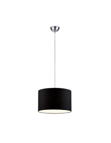 Trio Hotel – Suspension élégante Ø40 cm, abat-jour tissu noir, douille E27, design moderne