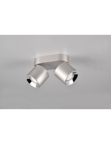 Spot 2xGU10, max. 10W, Métal Nickel Mat intérieur | Trio