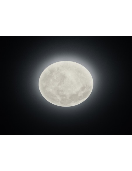 Trio Lunar – Plafonnier LED 22W, 2460lm, 3000K, ambiance lunaire avec télécommande et variateur
