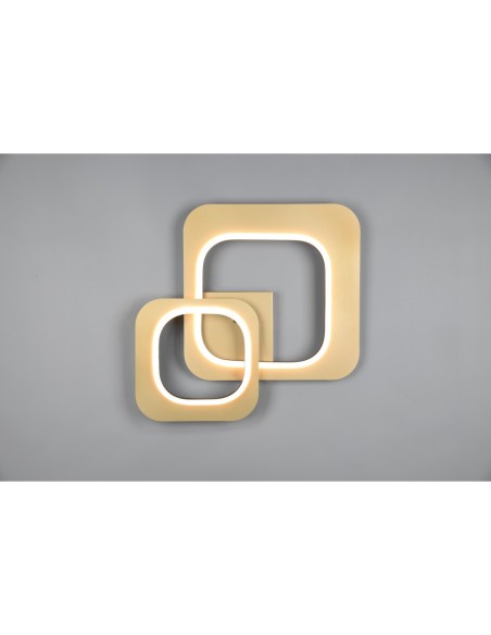 Trio – Lugo – Plafonnier LED noir et or, variateur 3 niveaux